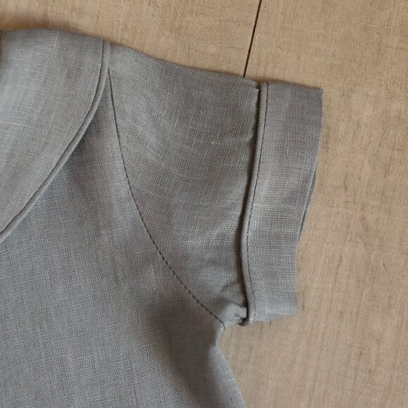 Boys Gray Linen Dressy Short Set Classic Boutique 12 Month Ring Bearer NWT - Picture 4 of 6